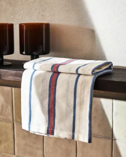Striped Cotton Kitchen Towels (Pack Of 2)