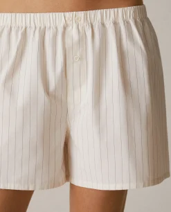 Striped Cotton Shorts
