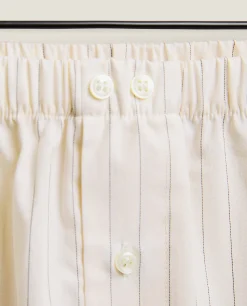 Striped Cotton Shorts