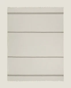 Striped Cotton-Linen Blanket