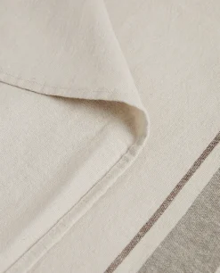 Striped Cotton-Linen Blanket