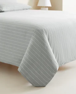 Striped Flannel Duvet Cover