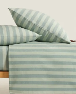 Striped Flannel Duvet Cover