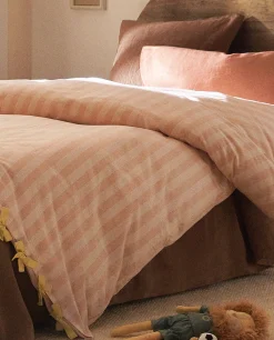 Striped Flannel Duvet Cover