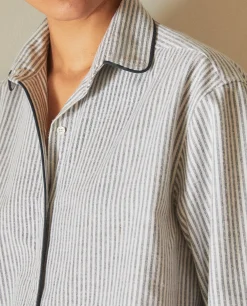 Striped Flannel Pajama Top