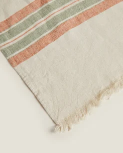 Striped Linen Blanket