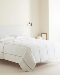Striped Linen Duvet Cover