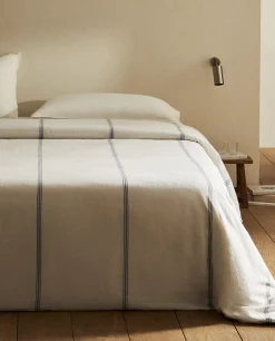 Striped Linen Duvet Cover