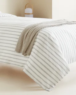 Striped Linen Duvet Cover