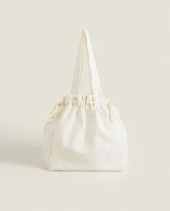 Striped Travel Laundry Bag