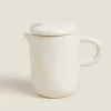 Textured Milk Pitcher With Lid