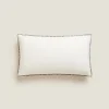 Throw Pillow Cover With Backstitching