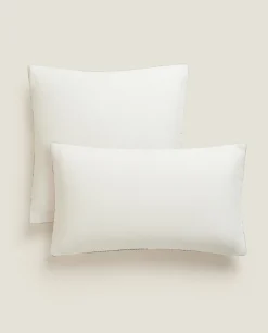 Throw Pillow Cover With Backstitching