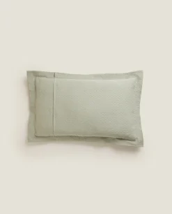 Throw Pillow Cover With Polka Dot Design