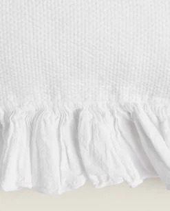 Throw Pillow Cover With Pleated Ruffle