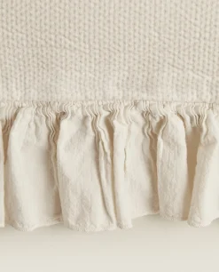 Throw Pillow Cover With Pleated Ruffle