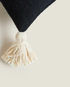 Throw Pillow Cover With Tassels