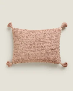 Throw Pillow Cover With Tassels