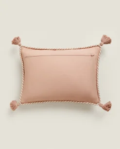 Throw Pillow Cover With Tassels