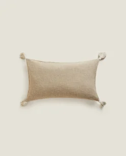 Throw Pillow Cover With Tassels