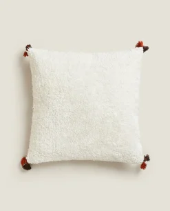 Throw Pillow Cover With Tassels