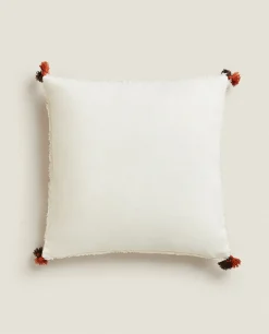 Throw Pillow Cover With Tassels