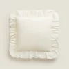 Throw Pillow With Ruffle Trim