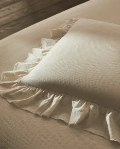 Throw Pillow With Ruffle Trim