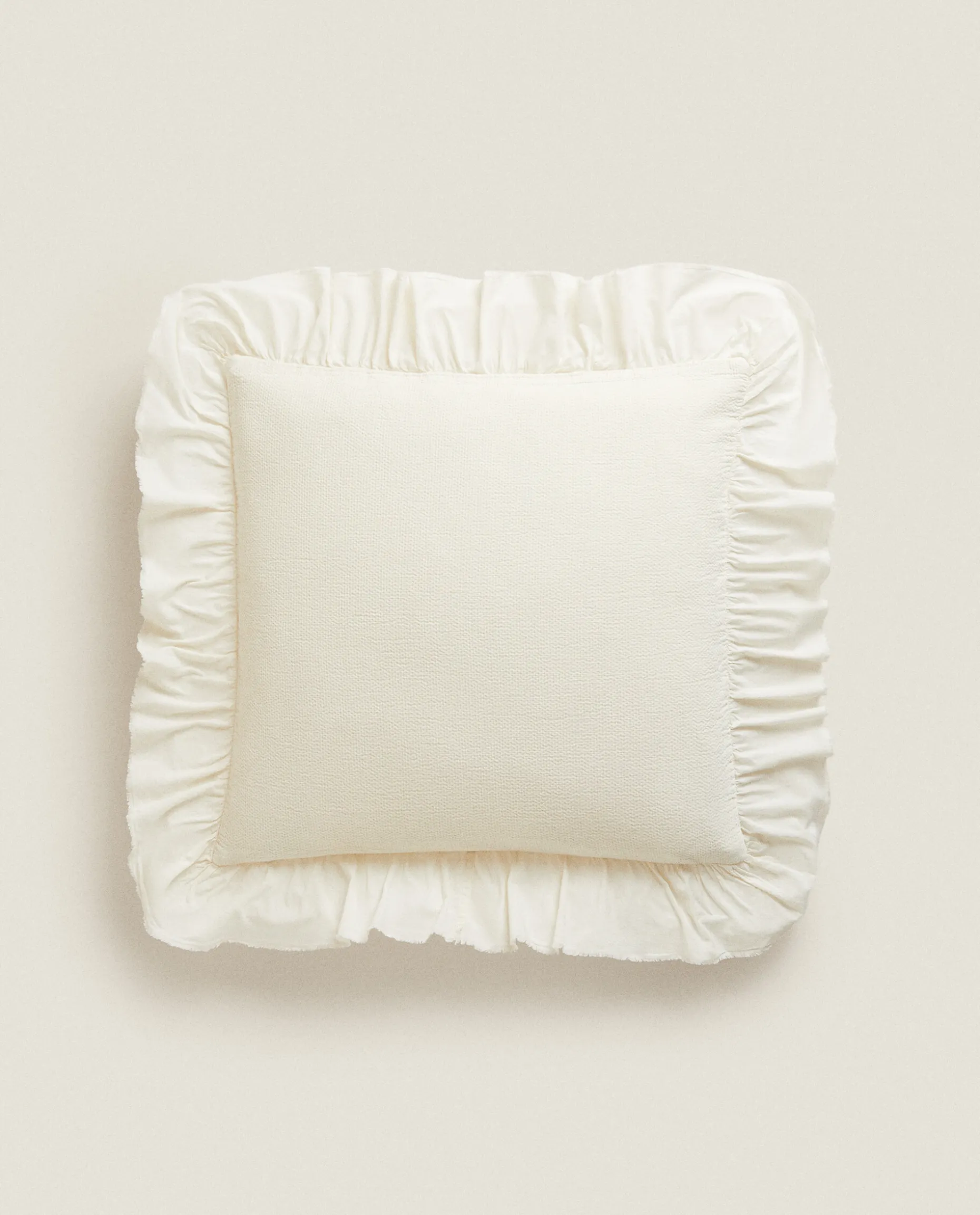 Throw Pillow With Ruffle Trim