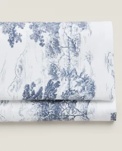 Toile De Jouy Flat Sheet