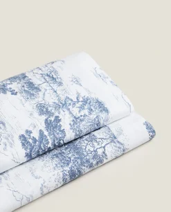 Toile De Jouy Flat Sheet