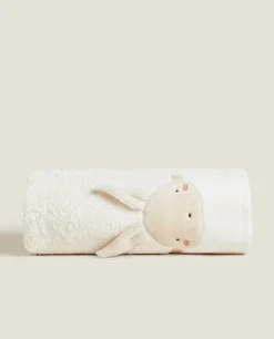 Towel With Bunny Applique