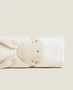 Towel With Bunny Applique