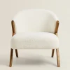 Upholstered Boucle Armchair