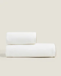 Velour Towel With Trim Detail