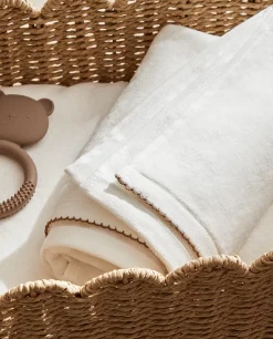 Velour Towel With Trim Detail