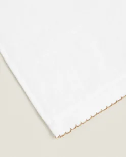 Velour Towel With Trim Detail