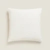 Waffle-Knit Throw Pillow Cover