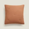 Waffle-Knit Throw Pillow Cover