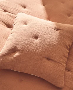 Waffle-Knit Throw Pillow Cover
