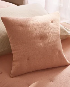 Waffle-Knit Throw Pillow Cover