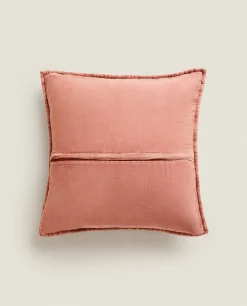 Waffle-Knit Throw Pillow Cover