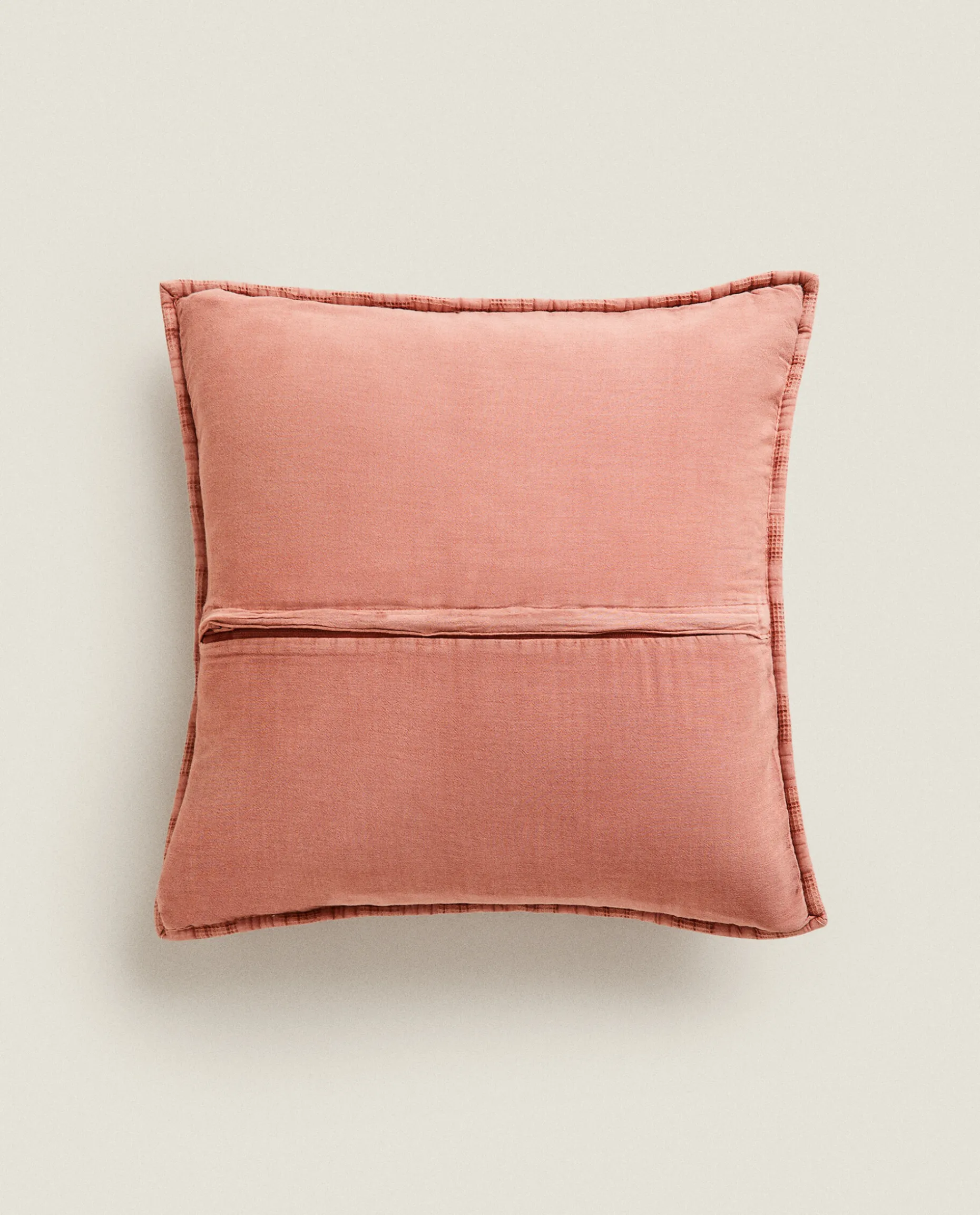 Waffle-Knit Throw Pillow Cover