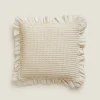 Waffle-Knit Throw Pillow Cover