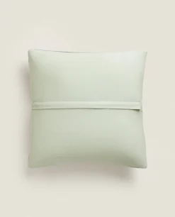 Waffle-Knit Throw Pillow Cover