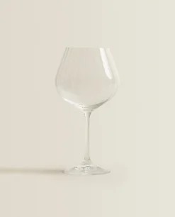 Wavy-Effect Bohemia Crystal Wine Glass