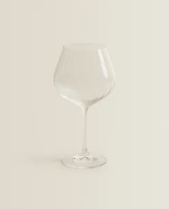 Wavy-Effect Bohemia Crystal Wine Glass