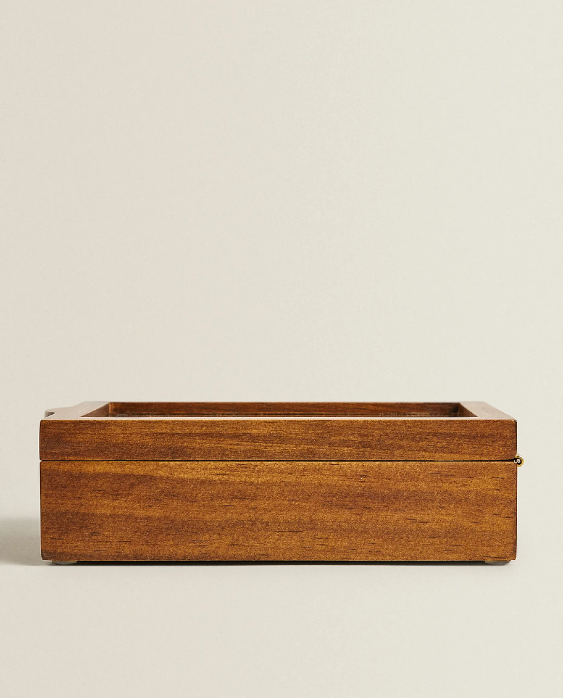 Wood And Linen Jewelry Box