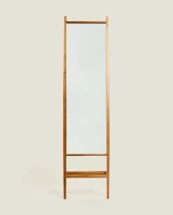 Wooden Full Length Mirror With Stand