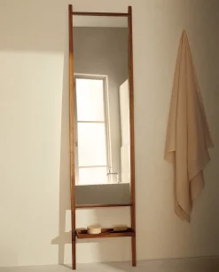 Wooden Full Length Mirror With Stand